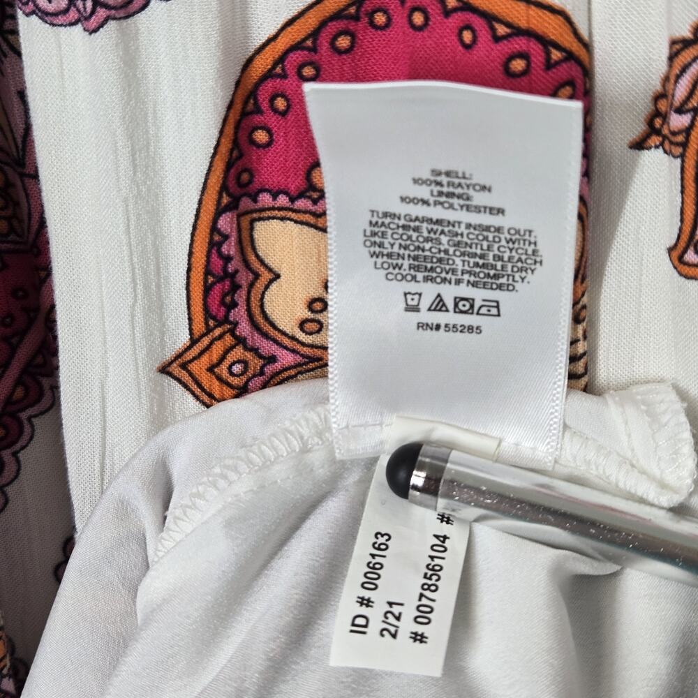 Express Paisley Halter Maxi Dress sz S White Pink Multicolor Tiered Boho NEW - Picture 12 of 16